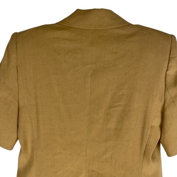 Veronica Beard Atwood Short Sleeve Linen Dickey Jacket Khaki Size 2 - Picture 8 of 10